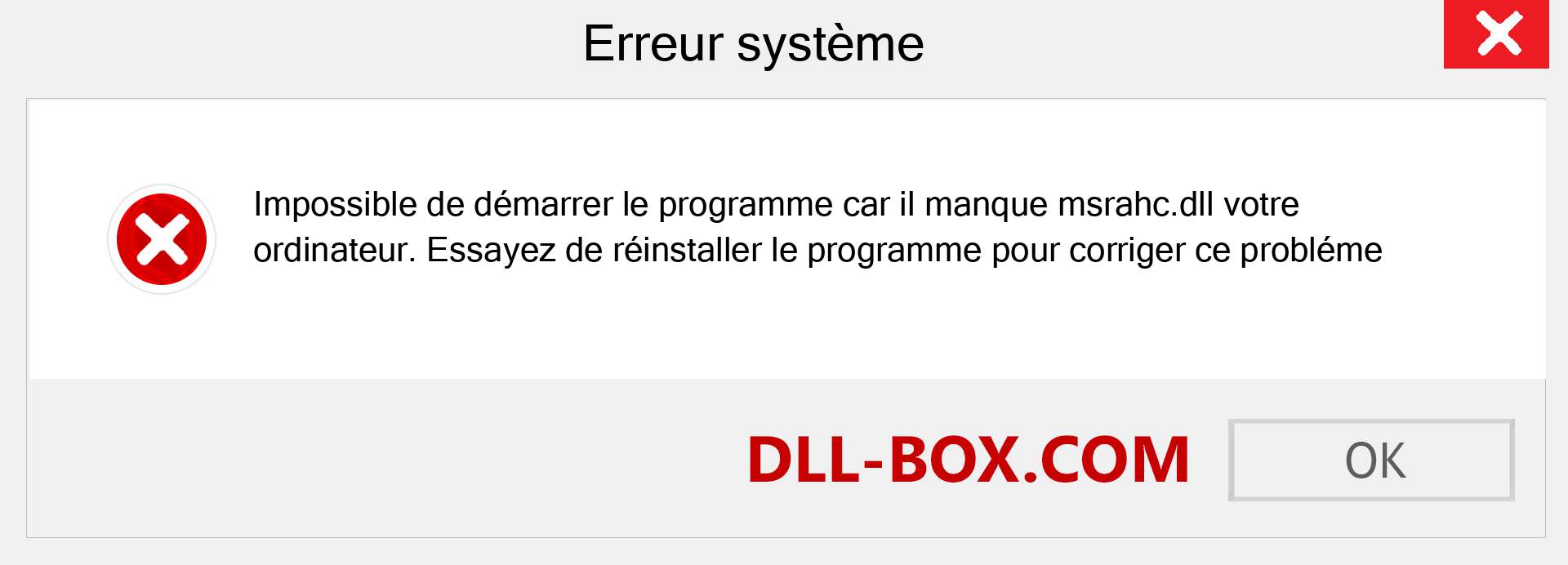 Le fichier msrahc.dll est manquant ?. Télécharger pour Windows 7, 8, 10 - Correction de l'erreur manquante msrahc dll sur Windows, photos, images